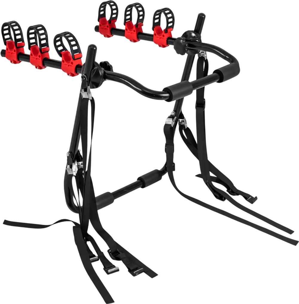 Superbuy Trunk Mount 3-Bike Rack with Anti-Sway Straps & Soft Padding for SUV