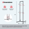 Dimensions of the adjustable bike storage rack for 4 bikes, showcasing a height of 85 inches and width of 30 inches.