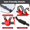 Reinforced fixation straps and adjustable safety fasteners on the Superbuy trunk mount bike rack for SUVs.