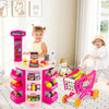 Supermarket Playset for Kids 76 PCS Pretend Play Grocery Store Set with Shopping Cart-Pink - Gallery View 1 of 10