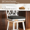 360° swivel bar stool with a cushioned seat and ergonomic backrest, perfect for dining areas and bars.