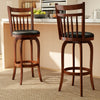 Swivel Bar Stools Set of 2 Counter Height Faux Leather Upholstered Barstools-29 Inhces - Gallery View 1 of 9