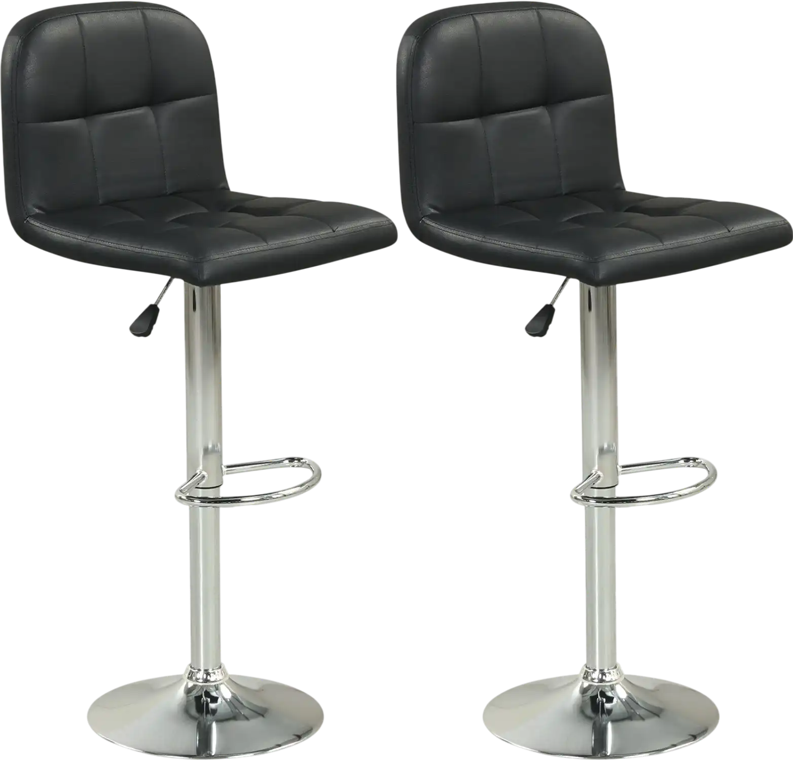 Costway Swivel Bar Stools Set of 2 w/ Footrests Metal Base 78365527 New