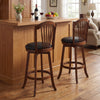 Swivel Bar Stools with Backrests and Wood Frame for Kitchen Island-29 Inch - Gallery View 1 of 10