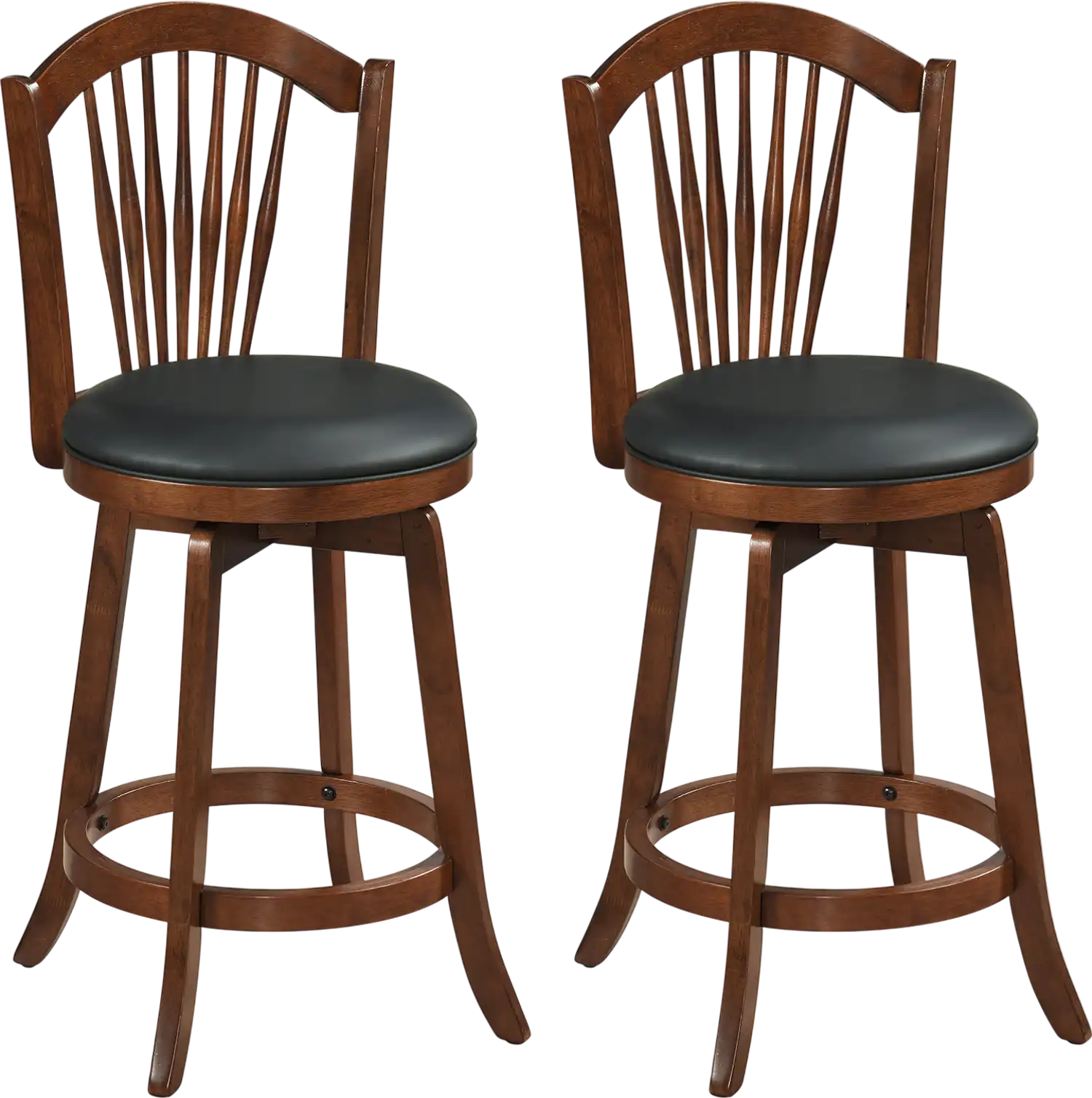 Costway Swivel Bar Stools with Backrests Wood Frame Kitchen Island 20521406 New