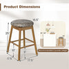 Back view of swivel counter height barstool with solid wood legs, 25" seat height, ideal for kitchen islands and home.