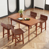Swivel dining chair set of 2 in walnut with low backs, curved seats, perfect for dining rooms and cafes.