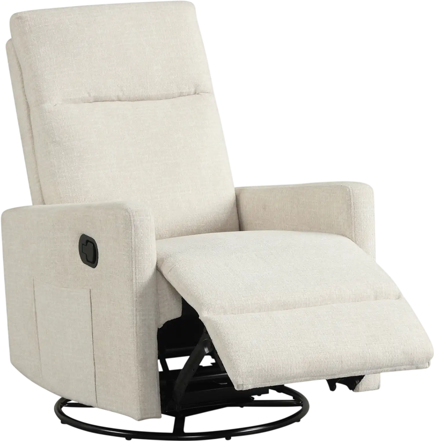 Costway Swivel Rocking Nursery Recliner Armchair 360° Cushioned Back 20287772 New
