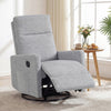 Swivel Rocking Chair 360° Nursery Reclining Rocker Armchair with Cushioned Back-Gray - Gallery View 1 of 10