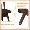Detail of the Swivel Windsor dining chair showing rounded corners and anti-slip foot pads to protect floors.