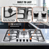 Vevor Built-In Gas Cooktop 30" 5 Burners 12250 BTU LPG/NG Dual Fuel with Thermocouple Protection New