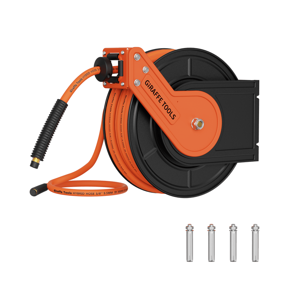 Giraffe Tools Retractable Air Hose Reel 3/8in 25ft-50ft New