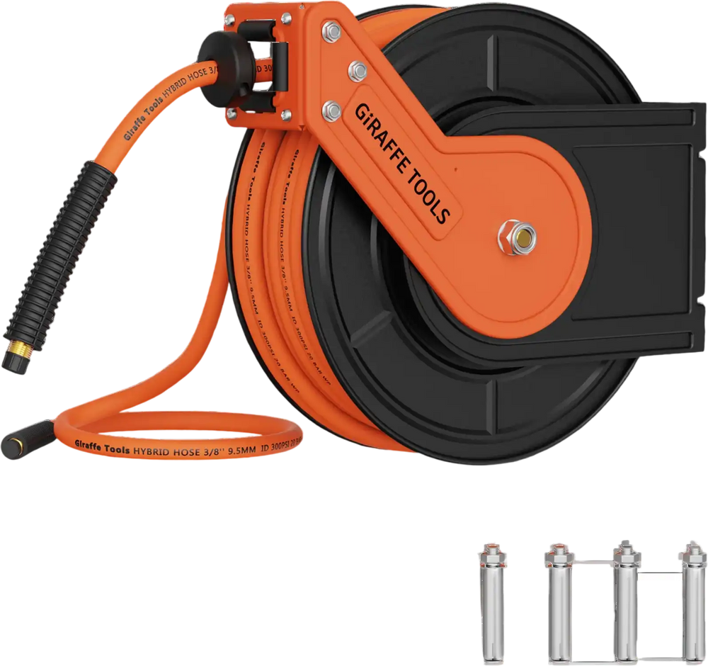Giraffe Tools Retractable Air Hose Reel 3/8in 25ft-50ft New