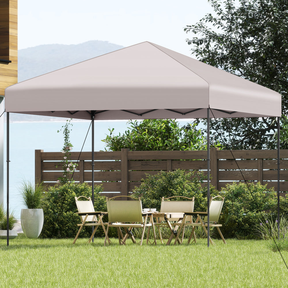 10 X 10 Feet Pop up Canopy Tent with Portable Carrying Bag and 8 Stakes-Yellow - Gallery View 1 of 10