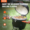 Vevor 24" Round Ceramic Charcoal Barbecue Grill and Smoker Portable for Outdoor Use New