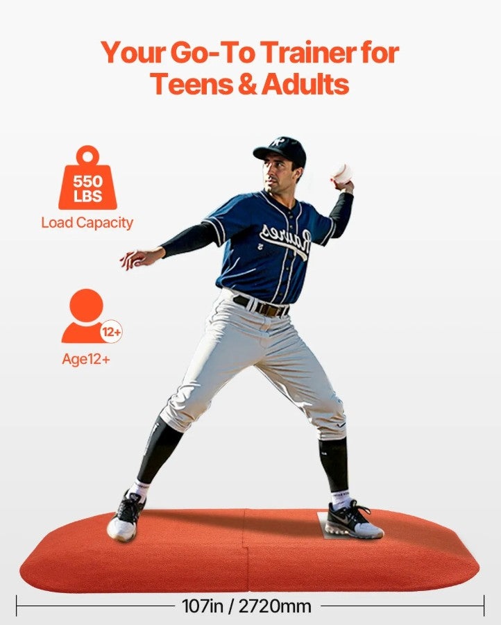 Vevor Portable Pitching Mound 107" EVA Base Non-Slip for Baseball and Softball Training New