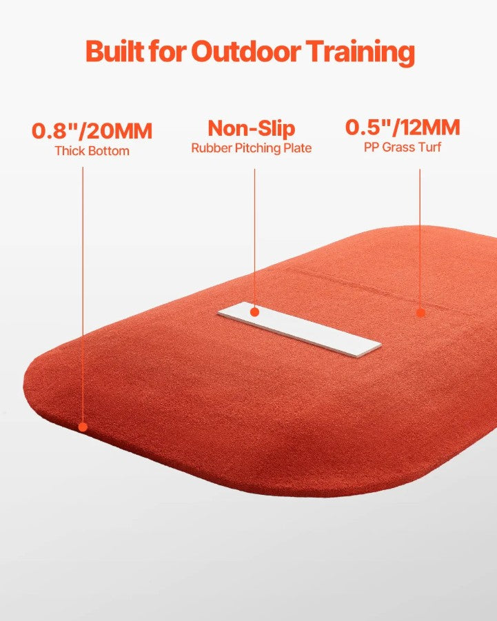 Vevor Portable Pitching Mound 107" EVA Base Non-Slip for Baseball and Softball Training New