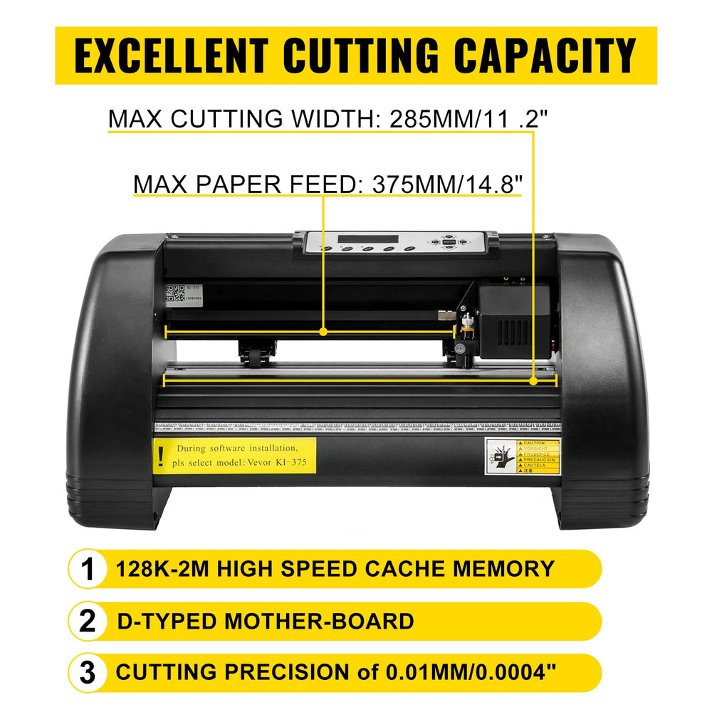 Vevor 5-in-1 Heat Press 15" x 15" and 14" Vinyl Cutter/Plotter LCD Control Panel USB Port New
