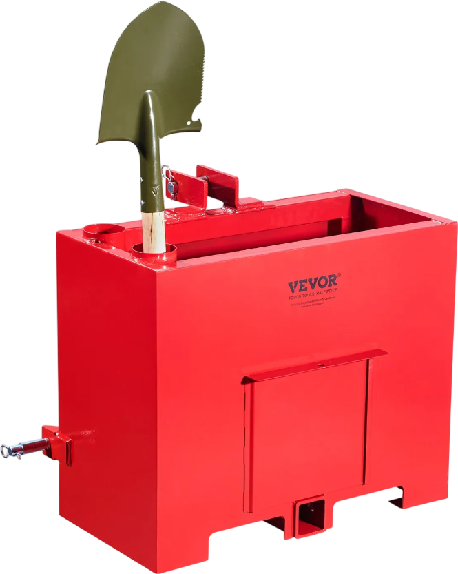 Vevor 3-Point Ballast Box 800 Lb Category 1 Quick Hitch Tractor Counterweight and Tool Holder New