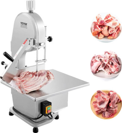 Vevor Commercial Electric Bone Saw 1800W Meat Bandsaw Cutter with 7