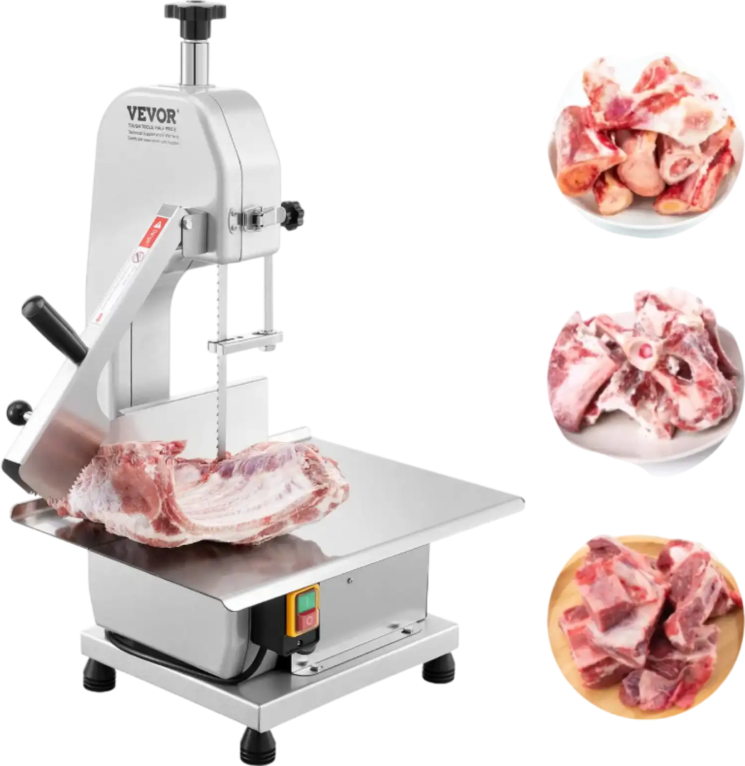 Vevor Commercial Electric Meat Bandsaw 650W with Stainless Steel Blade New