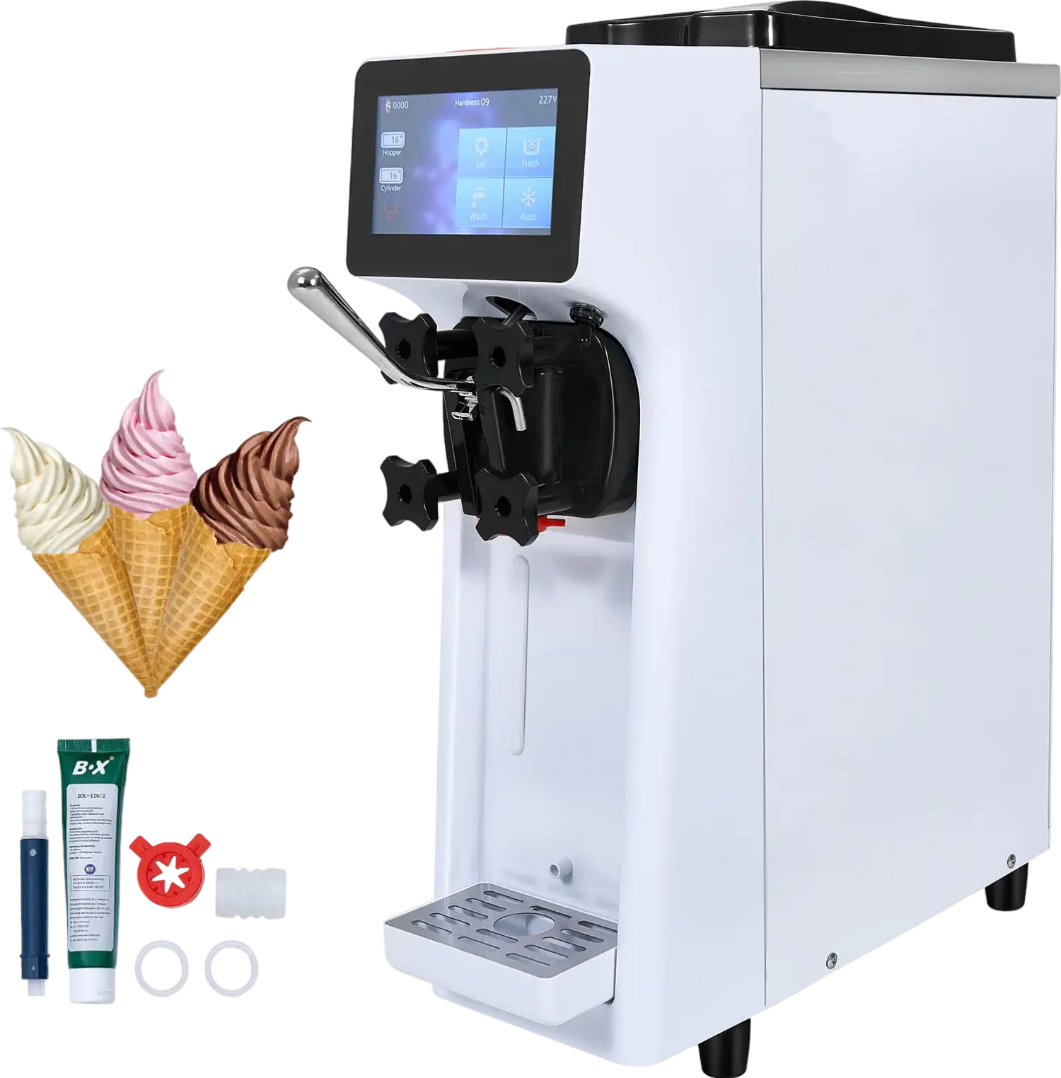 Vevor Ice Cream Machine 10.6 Qt/Hour 1000W Commercial Single Flavor with Touch Display New