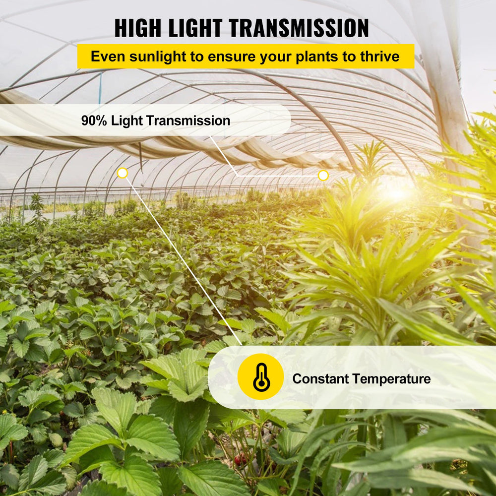 Vevor Greenhouse Film 24' x 100' Plastic Sheeting 6 Mil Thickness UV Proof Clear Polyethylene Cover New