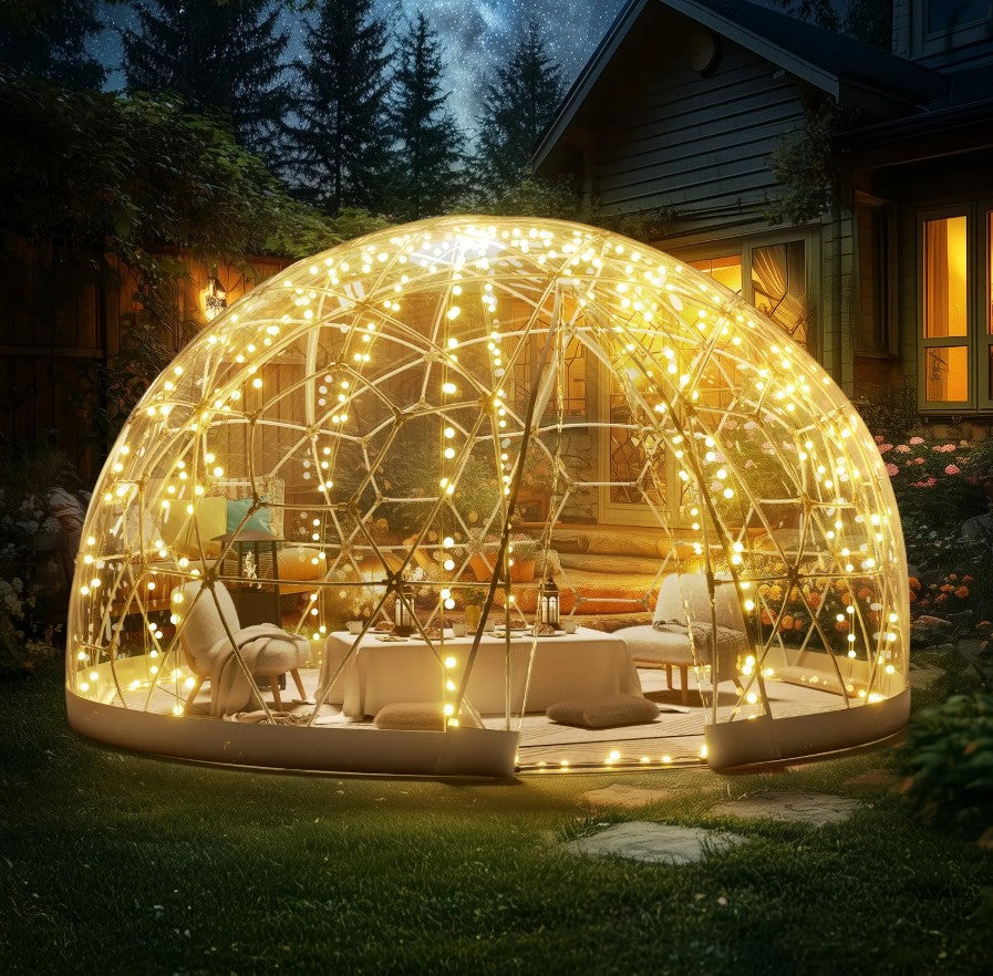 Vevor Transparent Dome Bubble Tent 9.5' Outdoor Igloo Shelter for Camping and Events New