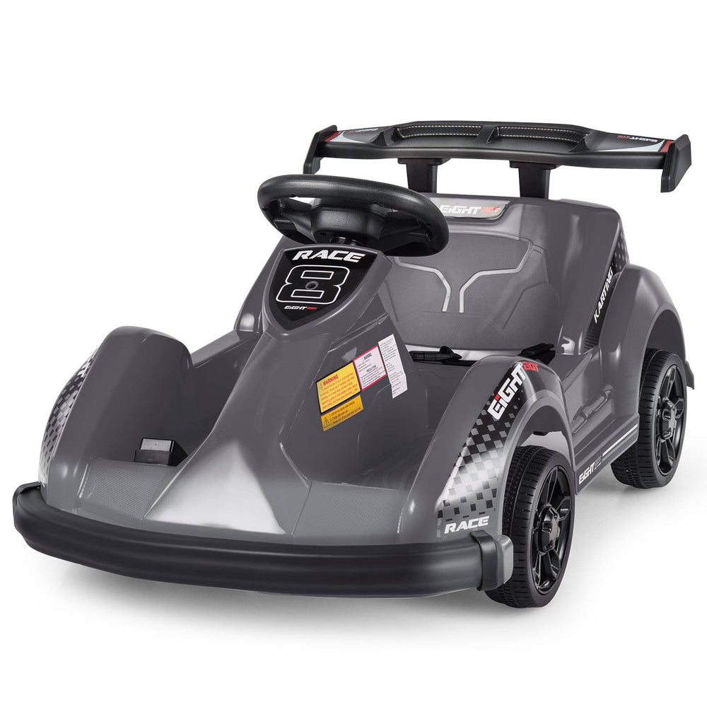 6V Kids Ride On Go Cart with Remote Control and Safety Belt-Black - Gallery View 1 of 10