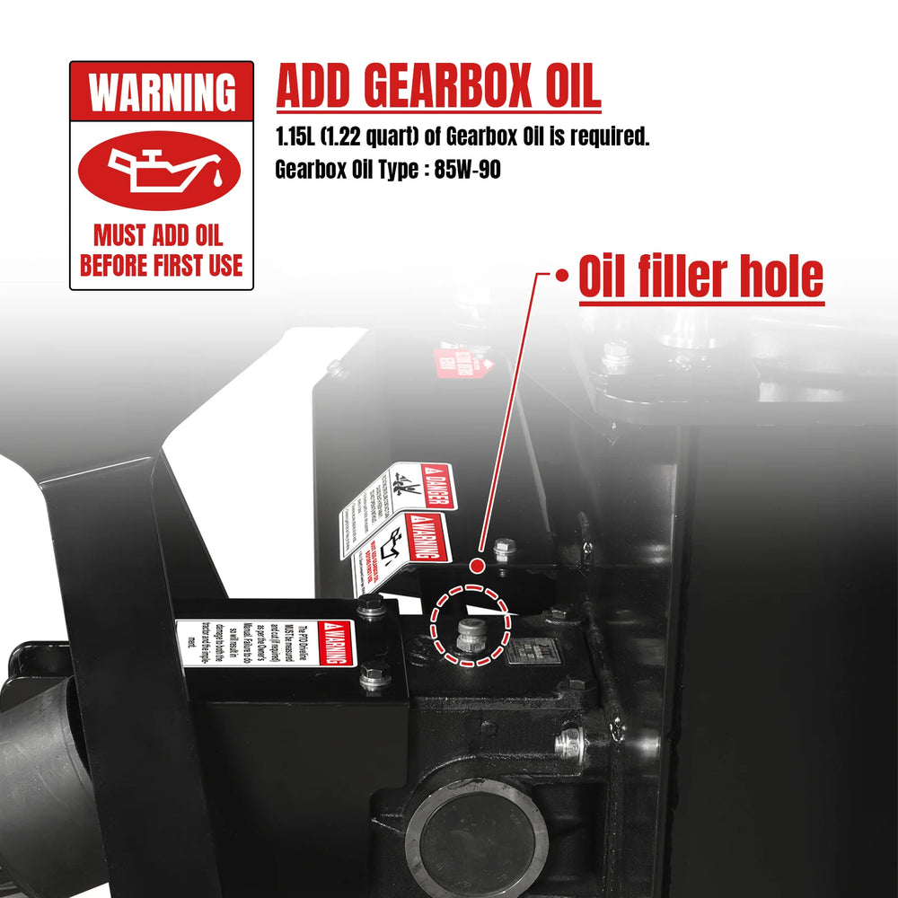 72" 3 Point PTO Snow Blower 24" Impeller Diameter 360° Snow Chute (PTO Shaft Included with Slip Clutch),  30-75 HP,  TSB72