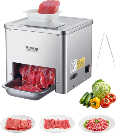 Vevor Electric Meat Cutter 350 Lb/H 550W Stainless Steel Blades New