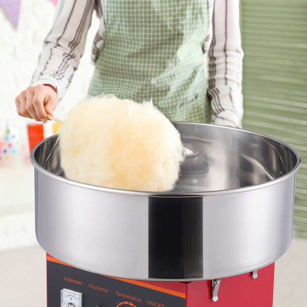 Vevor Cotton Candy Machine 1000W 244-439°F Stainless Steel Bowl with Sugar Scoop and Drawer New