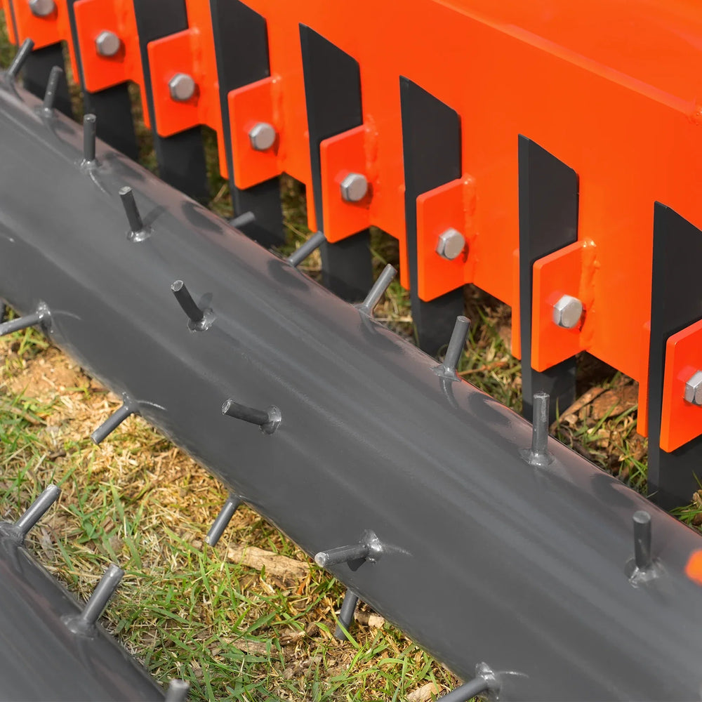 60" Heavy Duty Soil Pulverizer,  Double Spiked Roller,  21 Shanks,  Category 1 and 2,  3 Point Hitch Tractor Attachment,  TSP60D