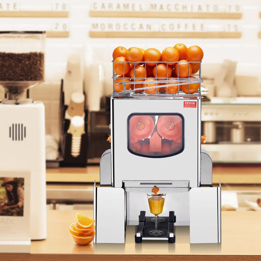 Vevor Commercial Orange Juicer Machine 120W 20 Oranges/Min Stainless Steel New
