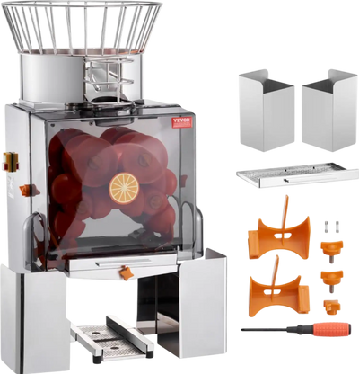 Vevor Commercial Orange Juicer 120W Stainless Steel Auto Feed 25 Oranges Per Minute New