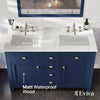 Eviva Totti Artemis 48" Bathroom Vanity Double Sinks Undermount Carrara Quartz Countertop New