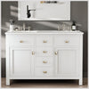 Eviva Totti Artemis 48" Bathroom Vanity Double Sinks Undermount Carrara Quartz Countertop New