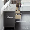 Eviva Totti Artemis 60" Bathroom Vanity Double Sinks Undermount Carrara Quartz Countertop New