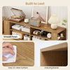 Modern wood TV stand with smooth finish, ample storage, and enduring boards for versatile home entertainment use.