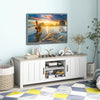 TV Stand with 2 Cabinets and Open Shelves for TVs up to 65 Inch-Natural - Gallery View 1 of 9