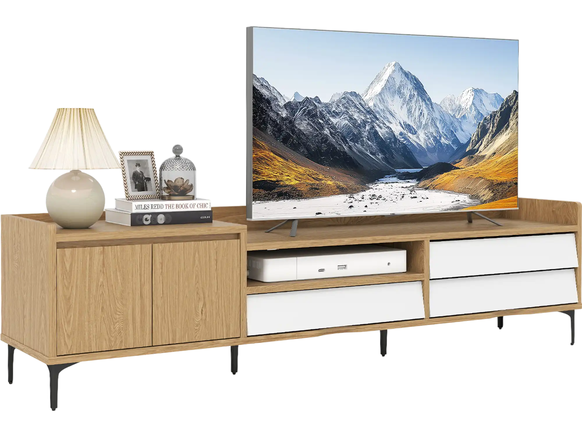 Costway Mid Century Modern TV Stand for TVs up to 80