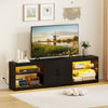 TV Stand for TVs up to 85 Inches LED Entertainment Center with Power Outlets-Black - Gallery View 1 of 11