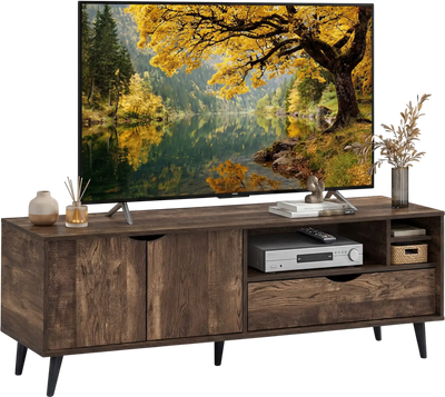 Costway Rustic TV Stand Entertainment Center for TVs up to 65