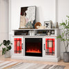 TV Stand with Electric Fireplace LED Lights and Remote Controls for TVs Up to 40 Inch-White - Gallery View 1 of 10