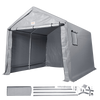 Vevor Outdoor Storage Shelter 7' x 12' x 7.36' Portable Shed with Roll-Up Zipper Door and Ventilated Windows New