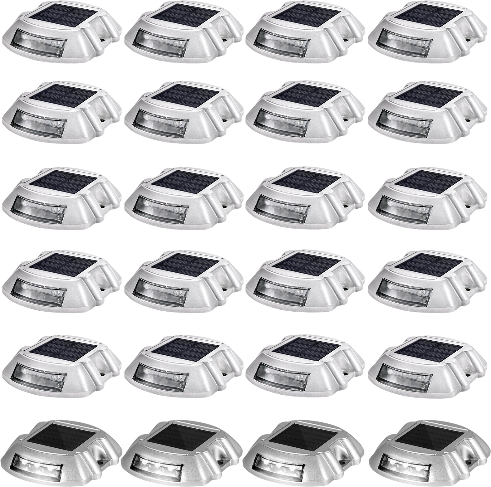 Vevor Driveway Lights 24 Pack Solar Charge LED White Wireless New