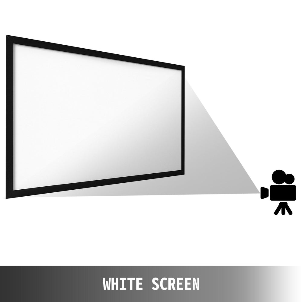 Vevor Projector Screen 130" Fixed Aluminum Frame 16:9 4K HD Wall Mounted New