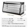 Vevor Commercial Food Warmer 3-Tier Display 190 Qt Countertop Cabinet with LED Lights 1500W New