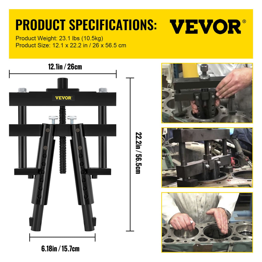 Vevor Universal Cylinder Liner Puller for CAT Mack Cummins Fits 3-7/8" to 6-1/4" Bore Replaces PT-6400-C M50010-B and 3376015 New