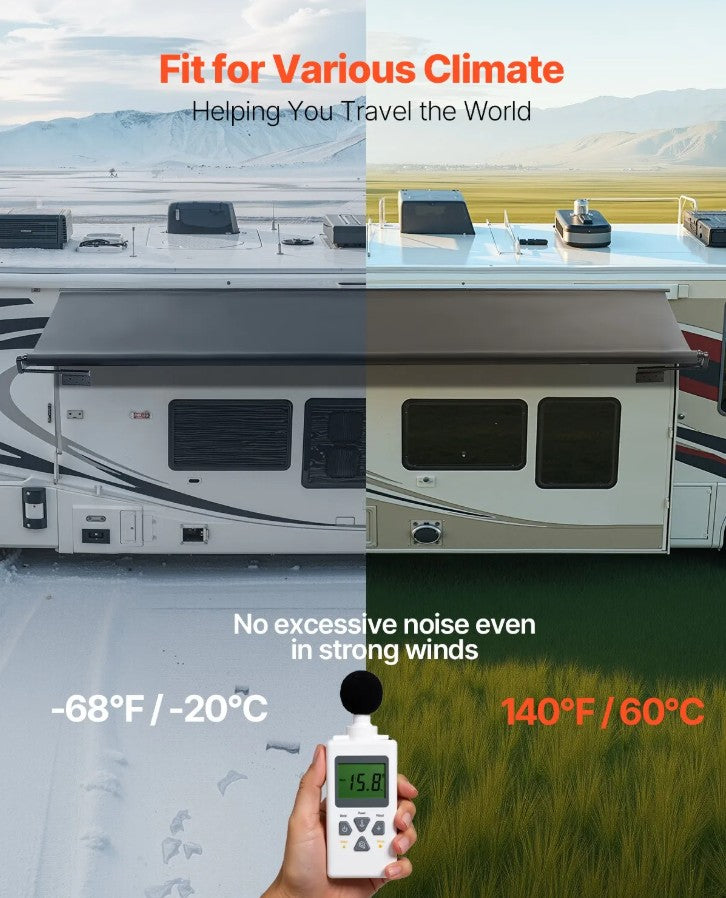 Vevor RV Awning Replacement 13' 1" Fabric Slide Topper New